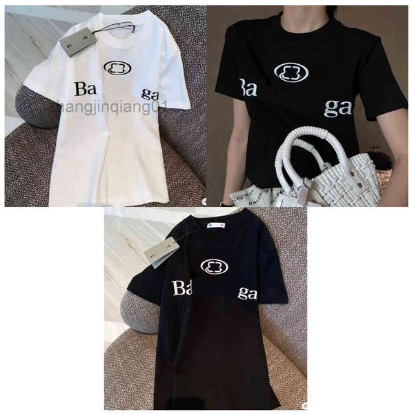 

designer balanciagas t shirt vintage oversized sweat luxe fashion europe america summer mens womens printed letter couples round neck loose, White;black