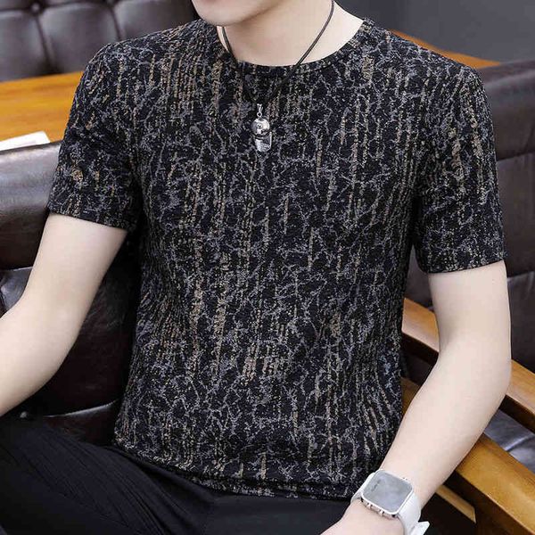 

summer men's hollow out t-shirt short sleeve cool slim fit half, White;black