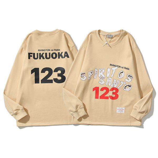

crewneck hoodies sweatshirts light hip hop men women stylist hoodies pullover hoode autumn winter sweatshirt size m, Black;brown