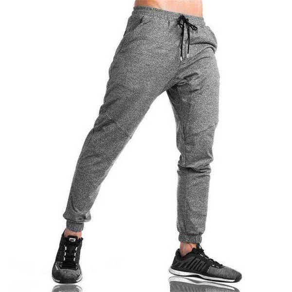 Marka 2020 Sonbahar Yeni Moda İnce İnce Fit Spor Salonu Pantolon Erkekler Joggers Sıradan Ter Pantolon Vücut Geliştirme Fitness Swearpants G220713