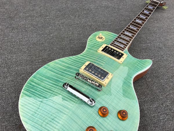 

high-quality guitar mahogany body rosewood fingerboard shiny green environmentally friendly paint