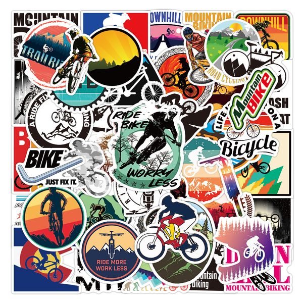 

50pcs lot mountain bike landscape car sticker pack for trolley phone case lapbike diy water bottle waterproof decals wholesale