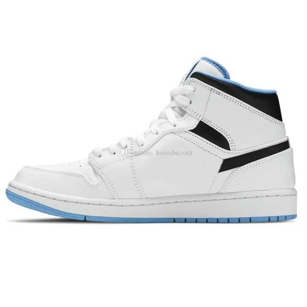 

jumpman 1 mid laser blue basketball shoes 1s sneakers 554724 141, Black