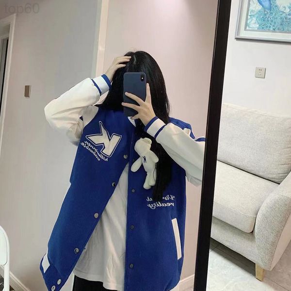 

men's hoodies & sweatshirts designer 2021 new rebellious gene doll phantom kk bear baseball jacket women's loose trendy jacket s6i, Black