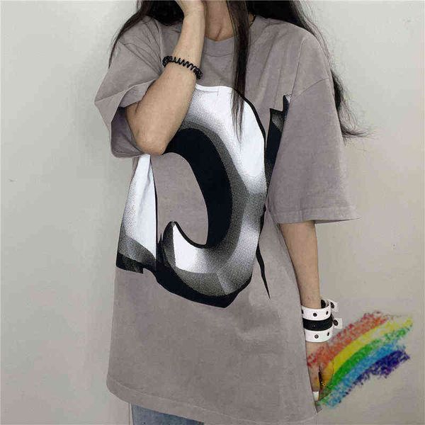 

oversized cavempt t-shirt men women vintage print cav empt ce ees short sleevet220721, White;black