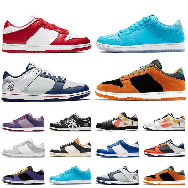 

dunksb running shoes low new sneakers arrive for man and woman size 36-45 blue fury ceramic unc court purple raygun lemon drop fashion 2022