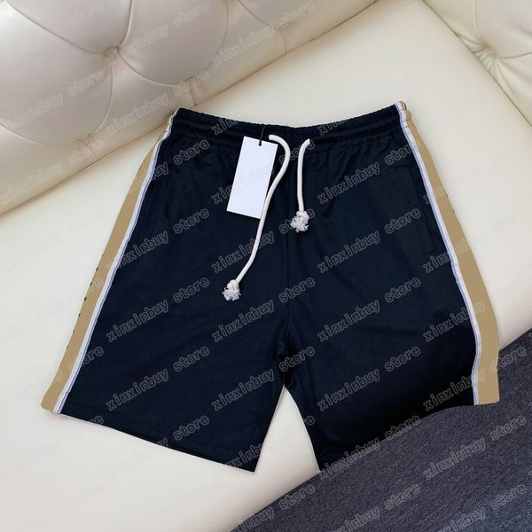 22SS Herren Designer Shorts Hosen Reflektierender Streifen Brief Gurtband Frühling Sommer Freizeithose Schwarz Grau Grün Xinxinbuy XS-L