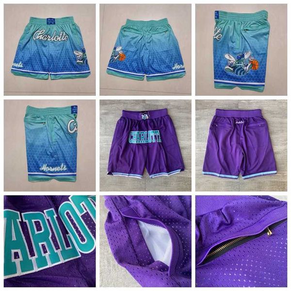 

men's charlotte's hornets's short basketball shorts retro just don pocket short mitchell and ness 0408, Black