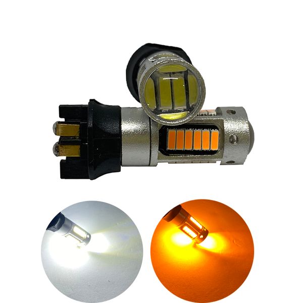 Yeni 2pcs Canbus PW24W PWY24W Otomatik dönüş sinyali için LED ampuller Işık Gündüz Çalışma Drl 3000K 6000K Amber Sarı Beyaz