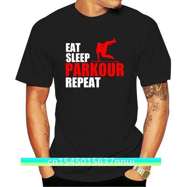 

boy eat sleep parkour repeat tee shirt summer t shirts for men custom cotton short sleeve family clothes 220702, White;black