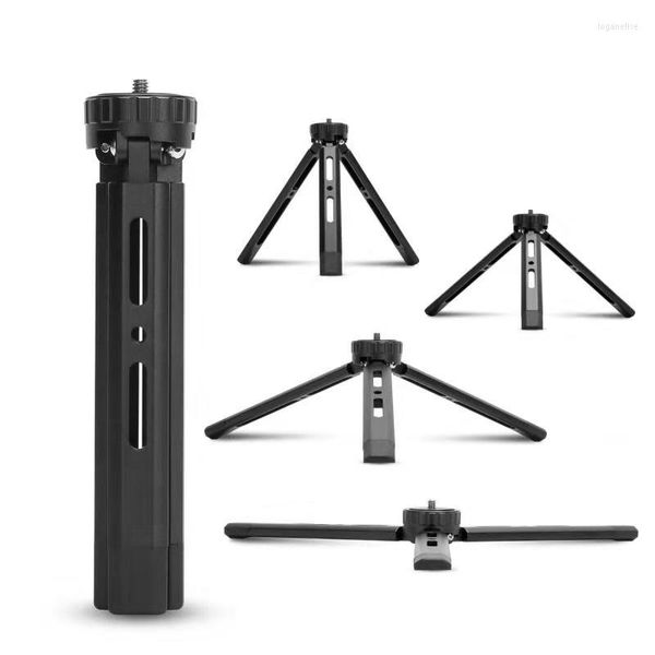 Tripods Pography Mini Metal Tripod Alüminyum Alaşım Masaüstü Standı DSLR ILDC Kamera Kamera ProjectorTripods için 1/4 inç vidalı