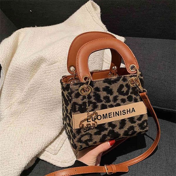 

bag fashion bag leopard print one shoulder hand printed small square bag 80% off outlet online