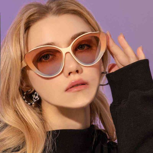 

gg designer cycle fashion cc sunglasses woman mens ins street shooting large frame round face retro versatile trend dazzling triangular cats, White;black