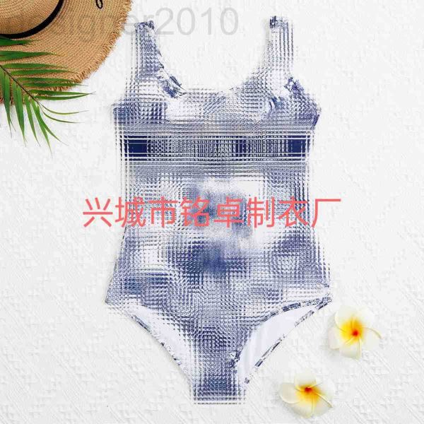 

women's swimwear designer new fashion brand swimsuit women's backless triangle abstract printing holiday spring y620, White;black