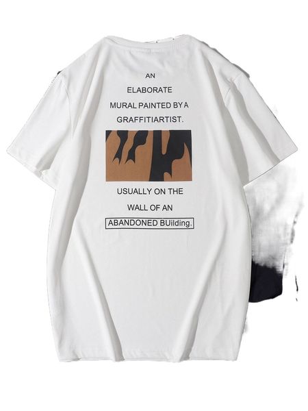 

men slogan graphic tee o4pd#, White;black