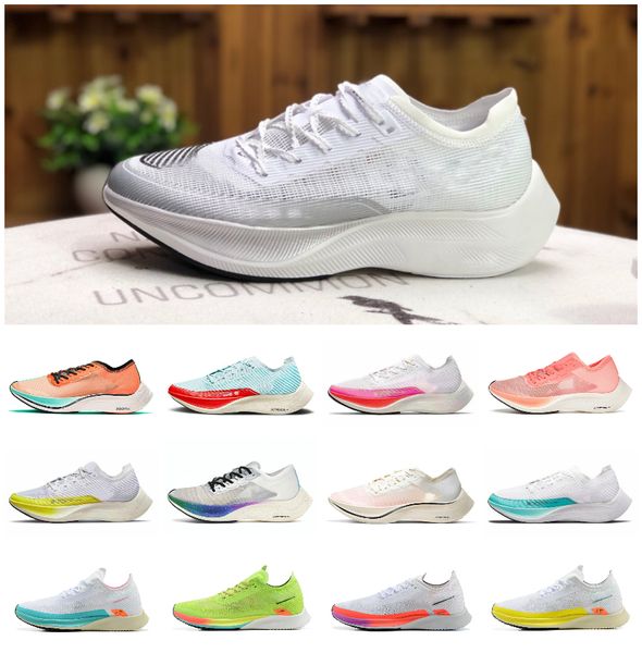 Дизайнер ZoomX Vaporfly Next% 2 Кроссовки мужские женские StreakFly Hyper Royal Yellow Aurora Green Ekiden Be True Volt Sail White Metallic Silver Кроссовки