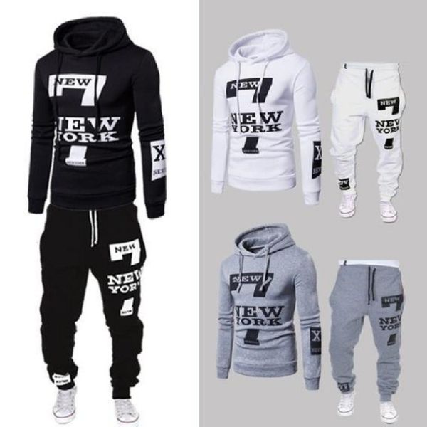 Hoodies de primavera casual masculino Autumn Casual Digital Feminino Madeiras Impressas Camisola de Camisola de calças Terno esportivo de roupas brancas cinza preto s-xxxl