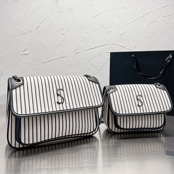 

canvas postman bag shoulder messenger handbag silver chain envelope bags genuine leather crossbody handbags purse stripes flap wallet