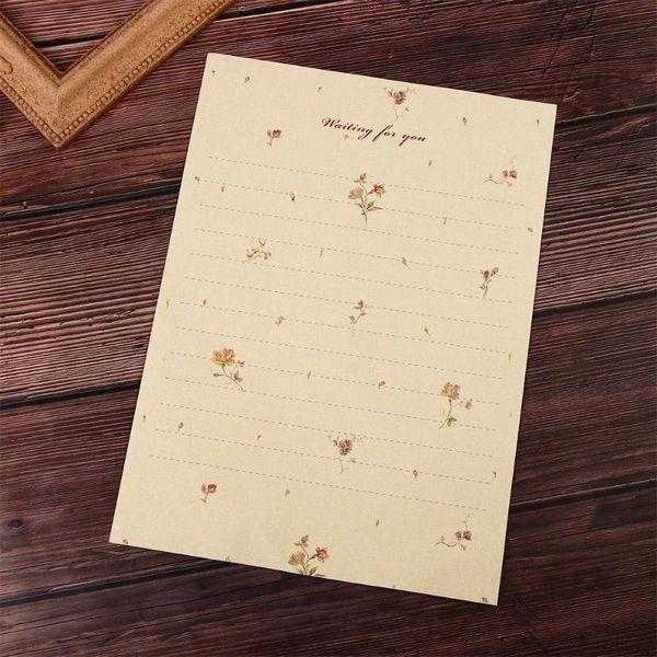 Hediye Sarma Not Defteri Kırtasiye Sevgililer Günü Mektup Pad Taze Mektup formu Zarflar Yazan Kağıt Zarif Çiçek Papergift