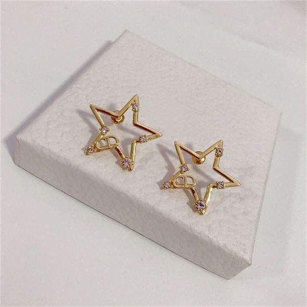 

2022 36% off designer jewelry d di family five pointed star earrings female, Golden