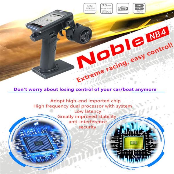 

flysky fs-nb4 2.4g 4ch noble radio remote control transmitter fgr4 & fgr4s receiver hvga 3.5" tft color screen for rc car boa228b