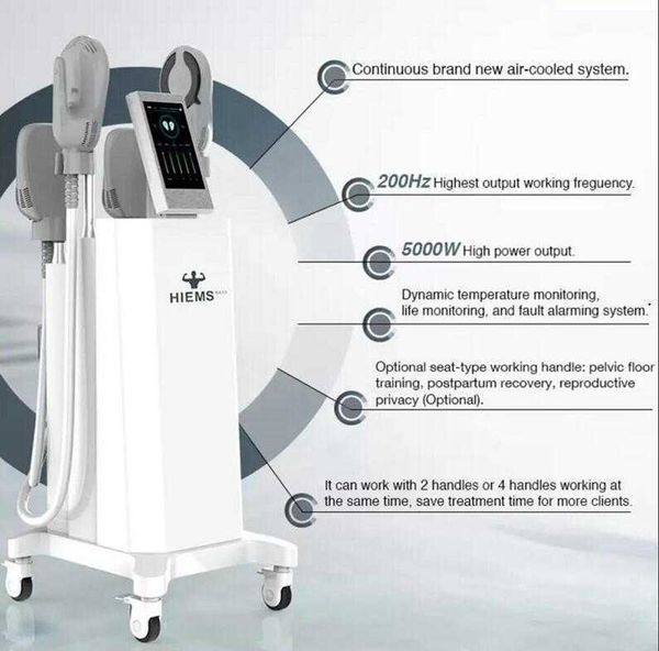 

new arrival slimming machine electromagnetic muscle stimulation fat burning max4 body shape with rf 4 handles high intensity build muscle