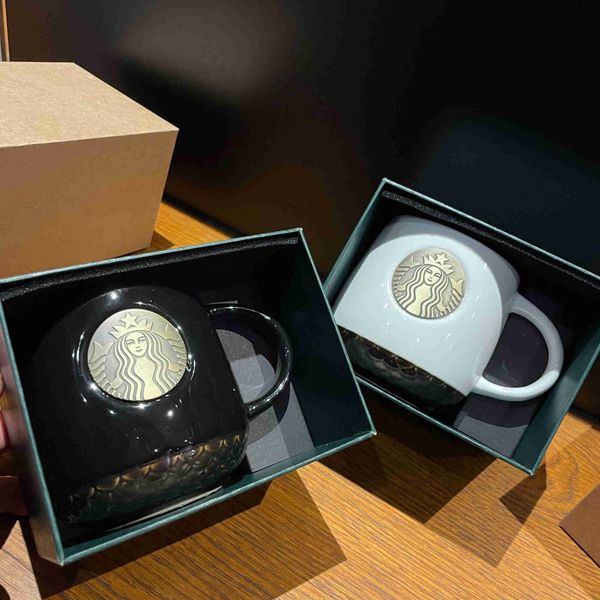 

starbucks cup copper seal mug large capacity classic double deck couple one pair of deskcoffee cup gift box