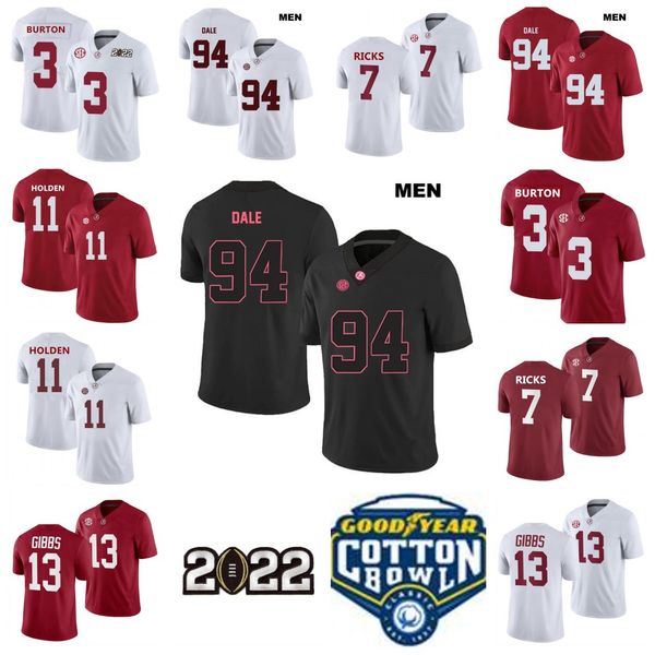 

jahmyr gibbs jersey ja'corey brooks elias ricks 11 traeshon holden dj dale 3 jermaine burton jerseys 2022 ncaa alabama crimson tide foo, Black