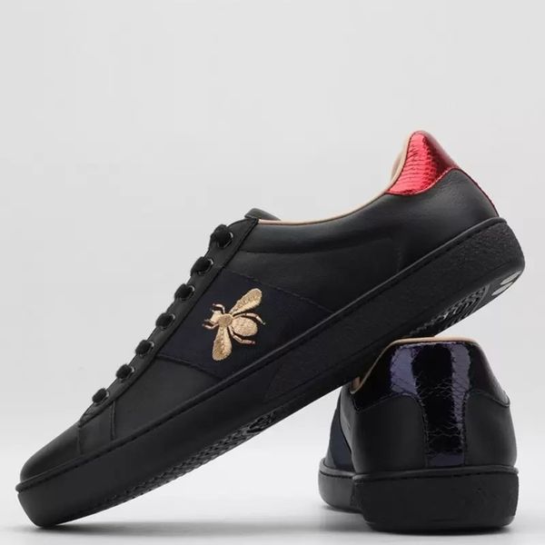 

casual shoes dress italy sneakers ace bee snake leather designer embroidered black men tiger chaussures striped interlocking platfo
