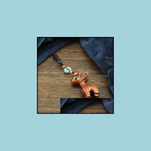 

keychains fashion accessories bon voyage sandalwood cute deer car key chain pendant little fresh mobile phone female creative keychain drop, Silver