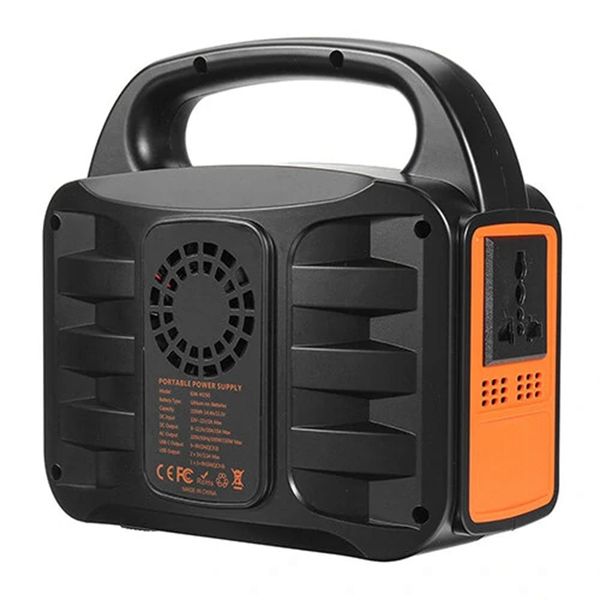 

150w 42000mah batteries power station emergency camping solar power generators with 220v ac outlet 2 dc ports usb qc3.0 led flashlights