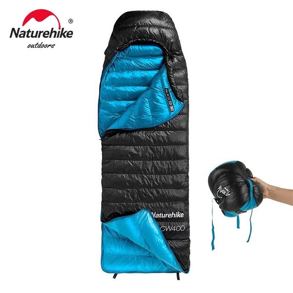 Schlafsack CW400 Leichte Gänsedaunen Winter Ultraleicht Wandern Camping 220728