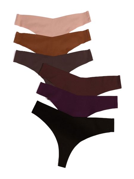 

6pack no show panty 367a#, Black;red