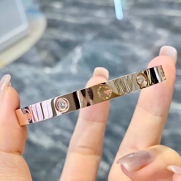 

love screw bracelet designer bracelets luxury jewelry women bangle classic 5.0 titanium steel alloy gold-plated craft colors gold silver ros, Black