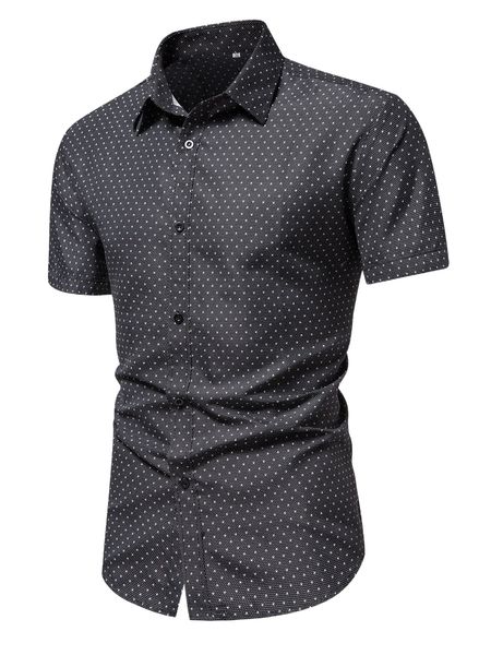 

men allover print shirt n8pg#, White;black