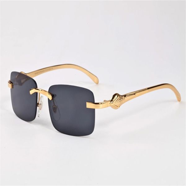 

new fashion sports sunglasses for women rimless sunglasses silver gold frame and black gray brown multi color mirror leopard serie322e, White;black