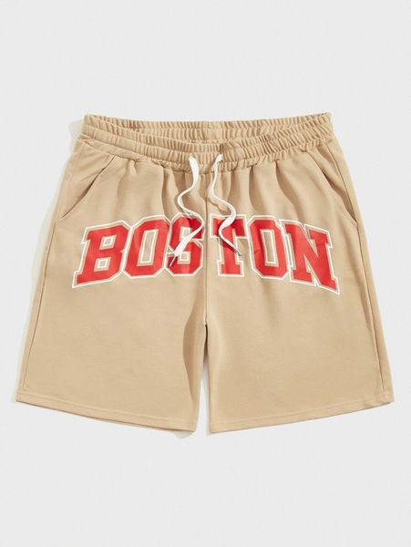 

romwe guys letter drawstring shorts z4wh#, White;black