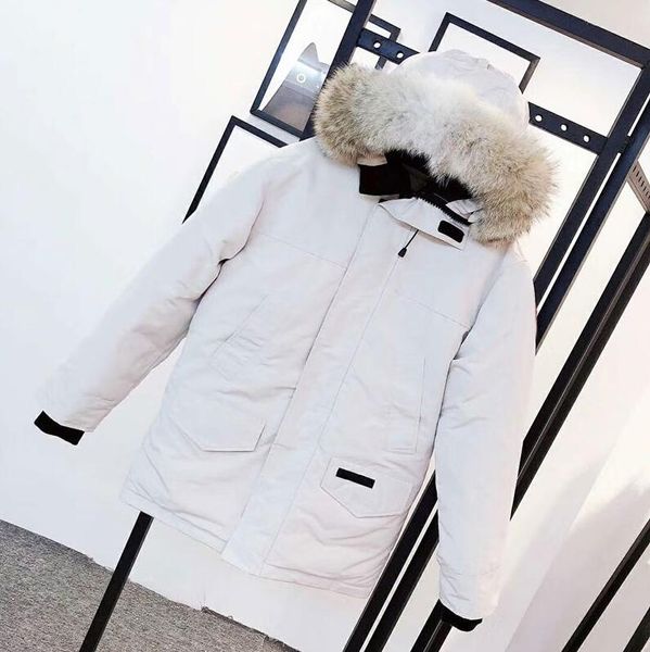 

winter designer down coat men women puffer jackets parkas with badge thick warm outwear coats fashion classic fur parkas xs-xxl, Black