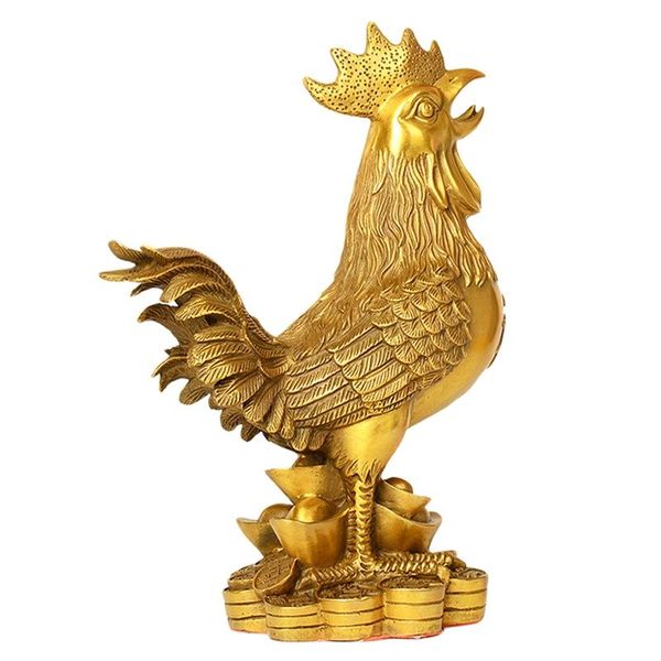 

copper copper ornaments chicken rooster grilled ham and chicken zhaocai &quotliving room feng shui decoration of chicken, Silver