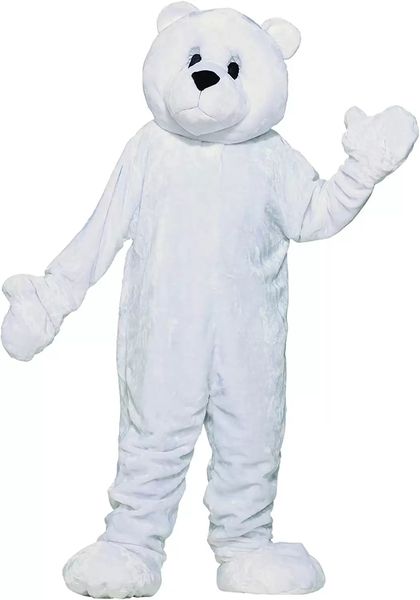

white polar bear mascot costumes halloween fancy party dress cartoon character carnival xmas easter advertising birthday party costume outfi, Red;yellow