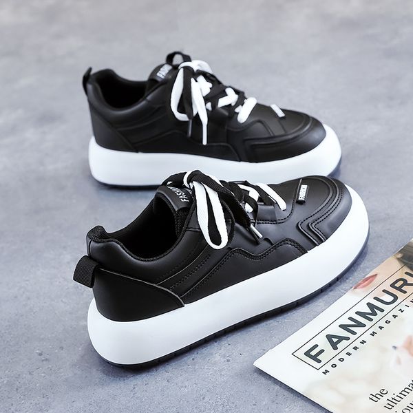 

weaving new muffin shoes new women's outdoor leisure board size 35-40, Black