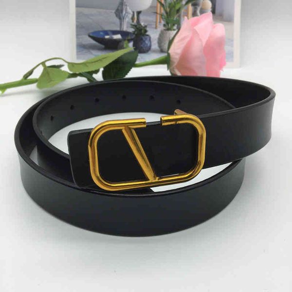 

belt women's leather decorative belt dress belt letter buckle 5 colors, Black;brown