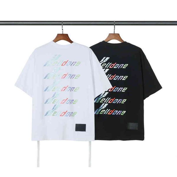 

men's t-shirts spring and summer we11 anti ironing silver bullet screen colorful printing men's women's short sleeves, White;black