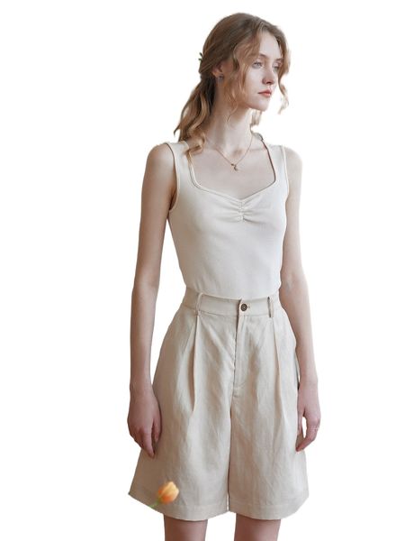 

simple retro solid ribbed knit tank e0ty#, White