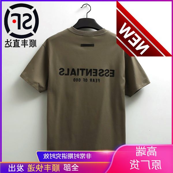 

foreign correct version of high-end original essentials short sleeve men's t-shirt fashion brand fog high street 2022 spring and summer, White;black