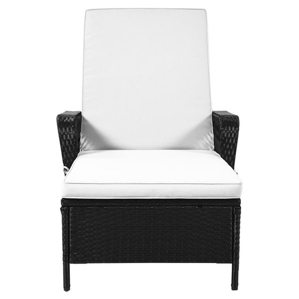 

new outdoor patio benches pool pe rattan wicker chair beige wicker sun lounger adjustable backrest