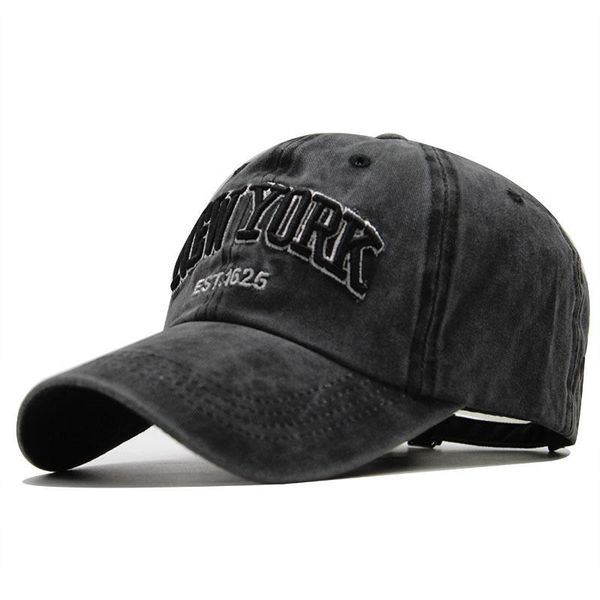 

ball caps 100% cotton washed baseball cap hat for men vintage dad york embroidery letter outdoor sports snapback gorras, Blue;gray