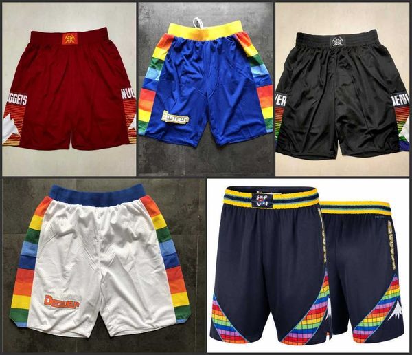 

denver nuggets's 'city's 's city's ediciÃ³n de los hombres 2022 navy 75 aniversario red swing black shorts