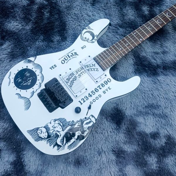 

2021 factory hammett cynthia white electric guitar moon and star inlays solid