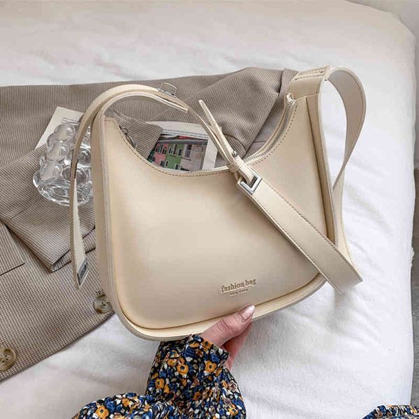 

burminsa half moon soft shoulder crossbody bags for women brand designer adjustable wide strap ladies purses and handbags 2022